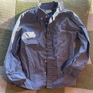 Crewcuts Blue Button-Down Shirt with Dots